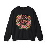 LPN Sweatshirt — Licensed Practical Nurse Floral Heart Crewneck