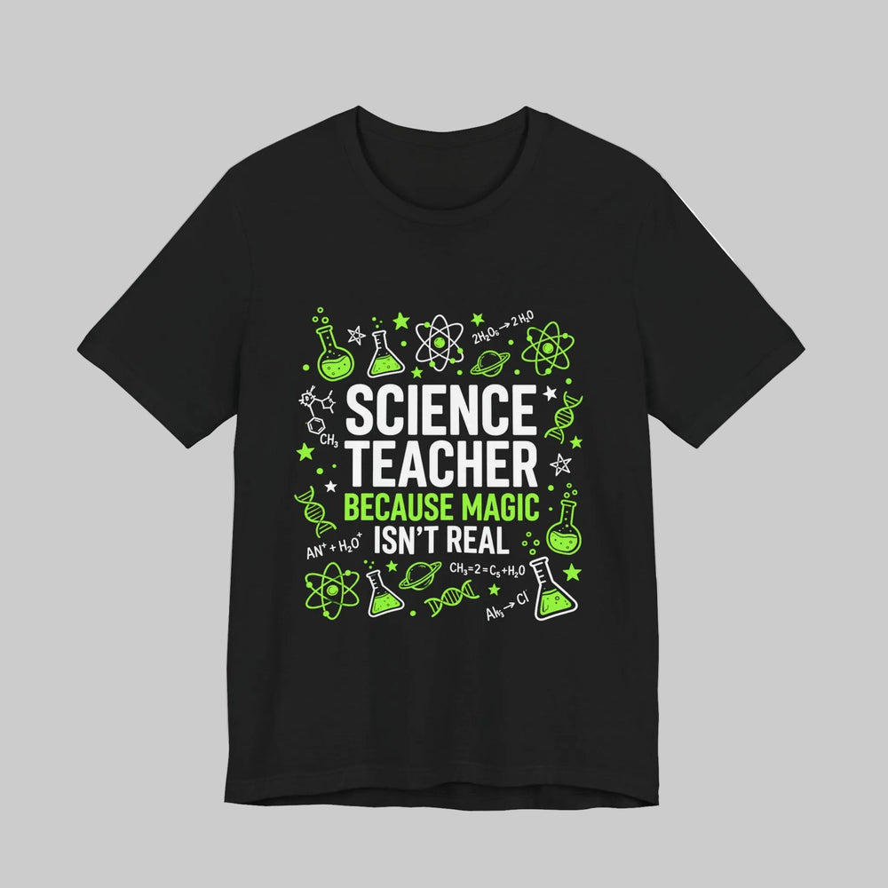 Funny Science Teacher Shirt in Black