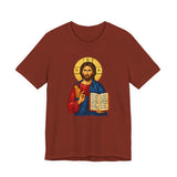 Orthodox Jesus icon shirt in Rust by Peckwear