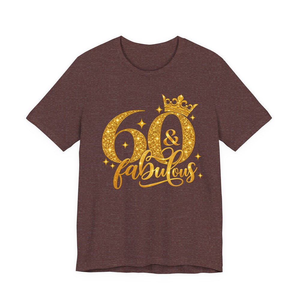 60th Birthday Shirt in Heather Maroon