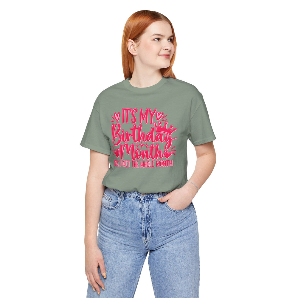 Birthday Month Shirt in Sage