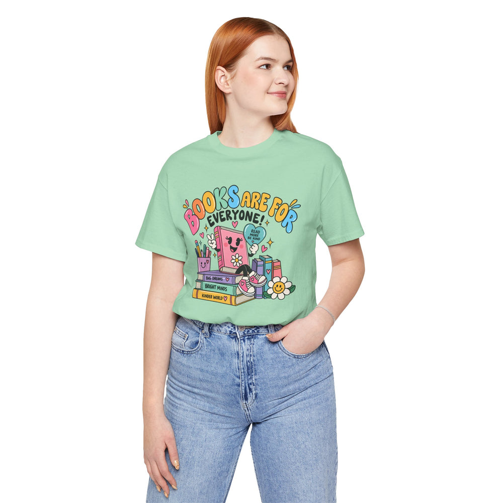 Books Are for Everyone teacher shirt graphic tee – image 8