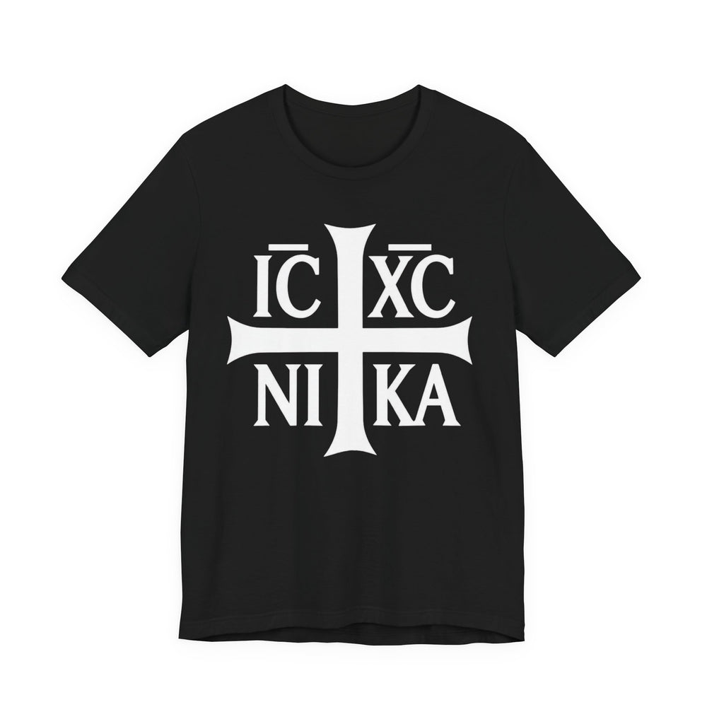 IC XC NIKA Orthodox cross shirt in Black by Peckwear