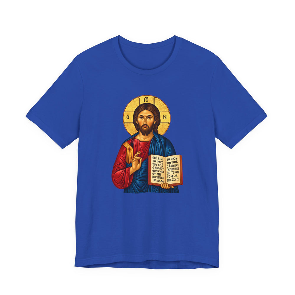 Orthodox Jesus icon shirt in True Royal by Peckwear