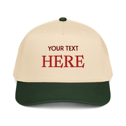 Customizable Two-Tone Baseball Cap – Personalize with Text or Logo