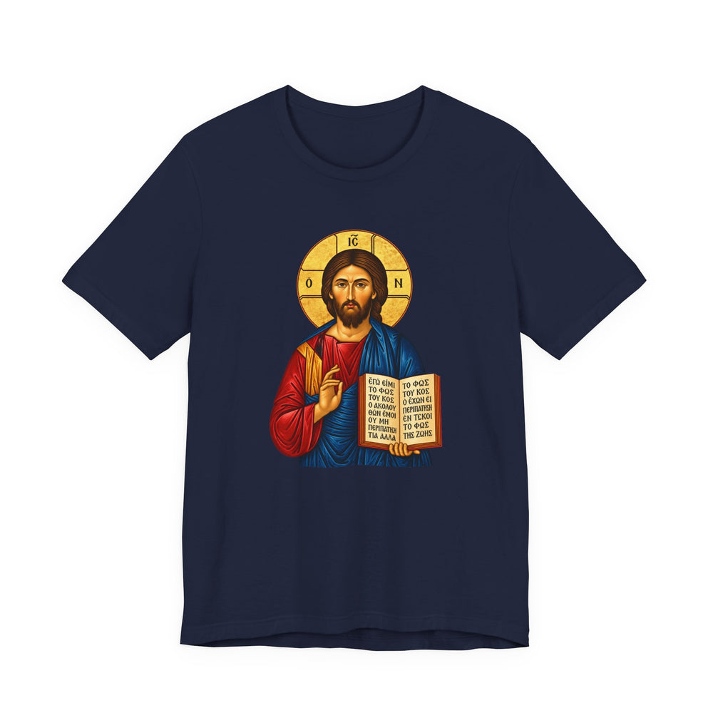 Orthodox Jesus icon shirt in Navy by Peckwear
