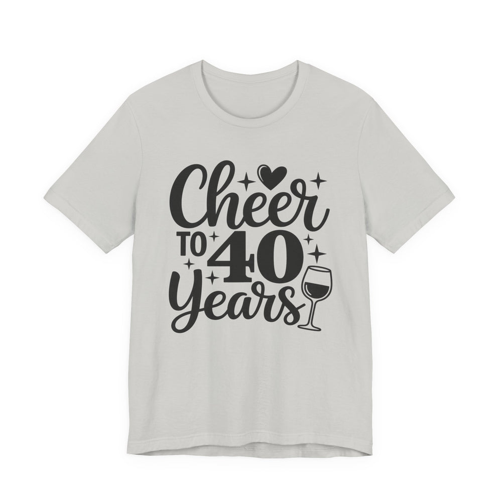 40th Birthday Shirt in Silver