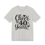 40th Birthday Shirt in Silver