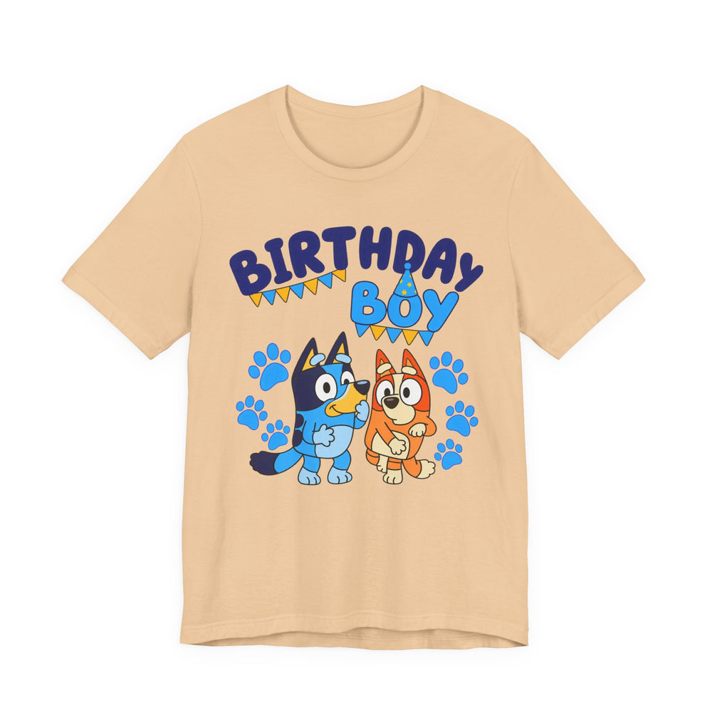 Adult Birthday Boy Shirt in Sand Dune