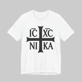 IC XC NIKA Orthodox cross shirt in White by Peckwear