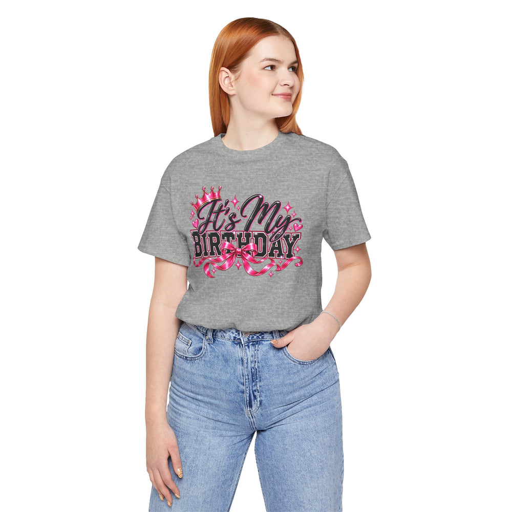 It's My Birthday Shirt in Athletic Heather