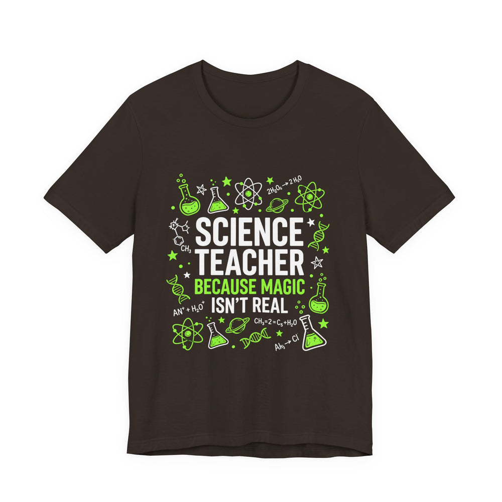 Funny Science Teacher Shirt in Brown