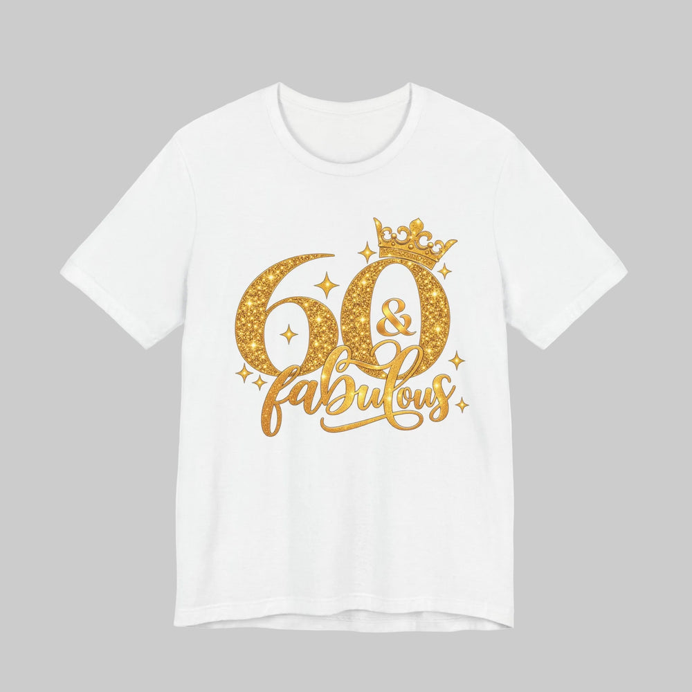 60th Birthday Shirt in Solid White Blend