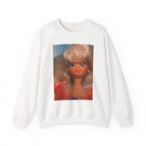 Distressed Doll Face Meme Sweatshirt — Retro Crewneck