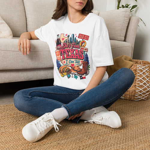 She's From Texas T-Shirt | Retro Texas Pride Tee