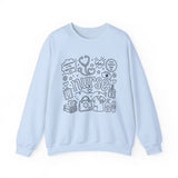 Cute Nurse Sweatshirt — Hand-Drawn Medical Doodle Crewneck