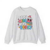 Reading teacher sweatshirt with Cool Kids Read Books graphic - view 2