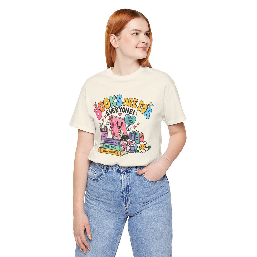Books Are for Everyone teacher shirt graphic tee – image 4