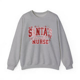 Santa's Favorite Nurse Sweatshirt — Christmas Stethoscope Heart Crewneck