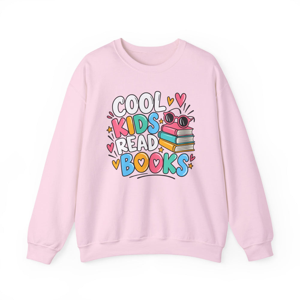 Reading teacher sweatshirt with Cool Kids Read Books graphic - view 5