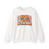 ER Nurse Sweatshirt — Retro Groovy Emergency Nurse Crewneck