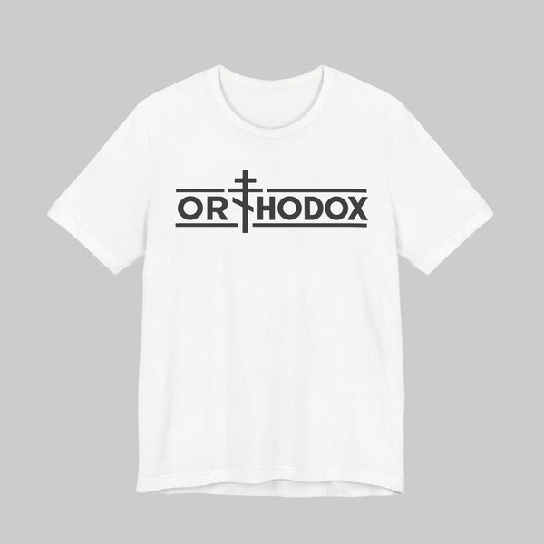 Orthodox Christian cross t-shirt in White by Peckwear