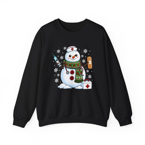 Snowman Nurse Sweatshirt — Snow Much Love for Nursing Winter Crewneck