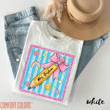 Comfort Colors® Personalized Teacher Shirt | Floral Coquette Tee