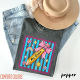 Comfort Colors® Personalized Teacher Shirt | Floral Coquette Tee