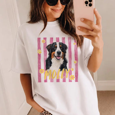 Custom Pet Photo & Name Shirt – Personalized Cat & Dog T-Shirt