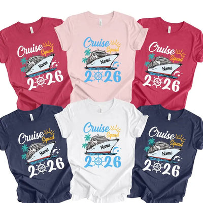 Custom Cruise Squad 2026 Shirt – Personalized Family Cruise Tee