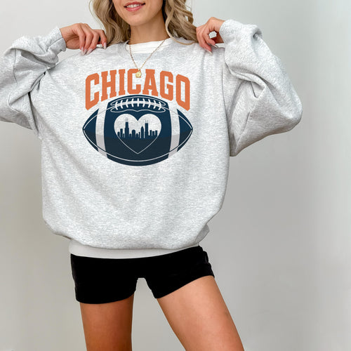 Chicago Skyline Football Sweatshirt